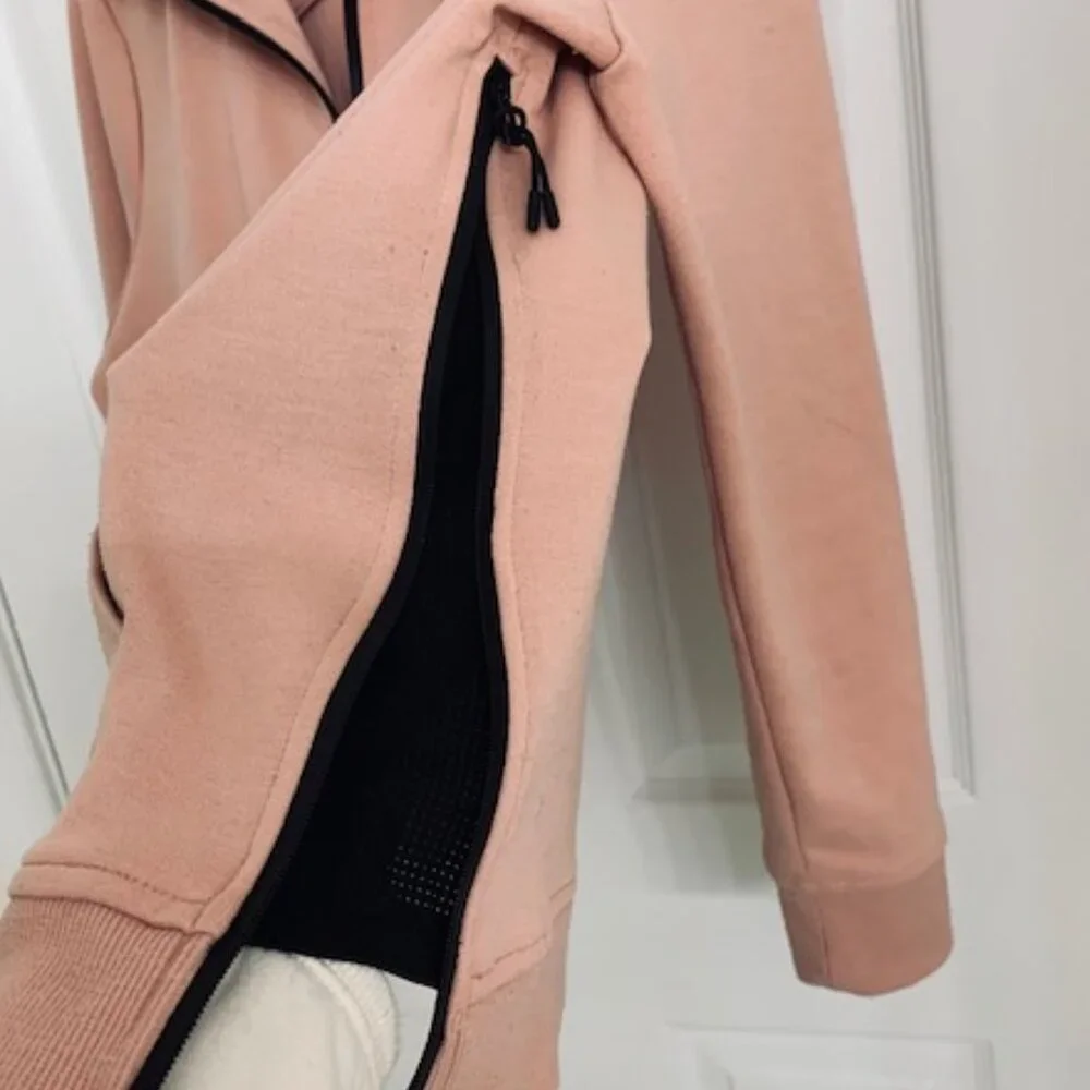 Chico's medium zip up jacket with mesh zippered sides - Picture 7 of 11